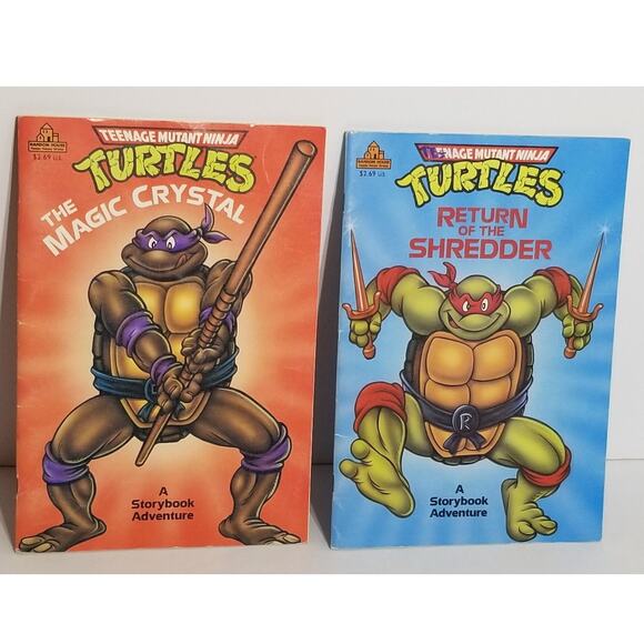 1990 TMNT Adventure Storybooks -Magic Crystal / Return of The Shredder - Picture 1 of 10